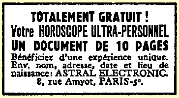 Gauquelin's ad
